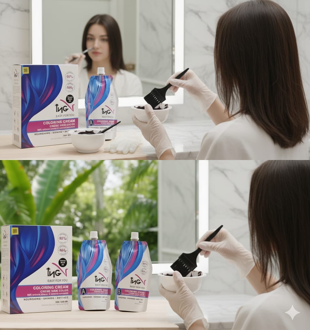 INGV Hair Colour 1000ml – Ammonia-Free, 98% Allergy-Free