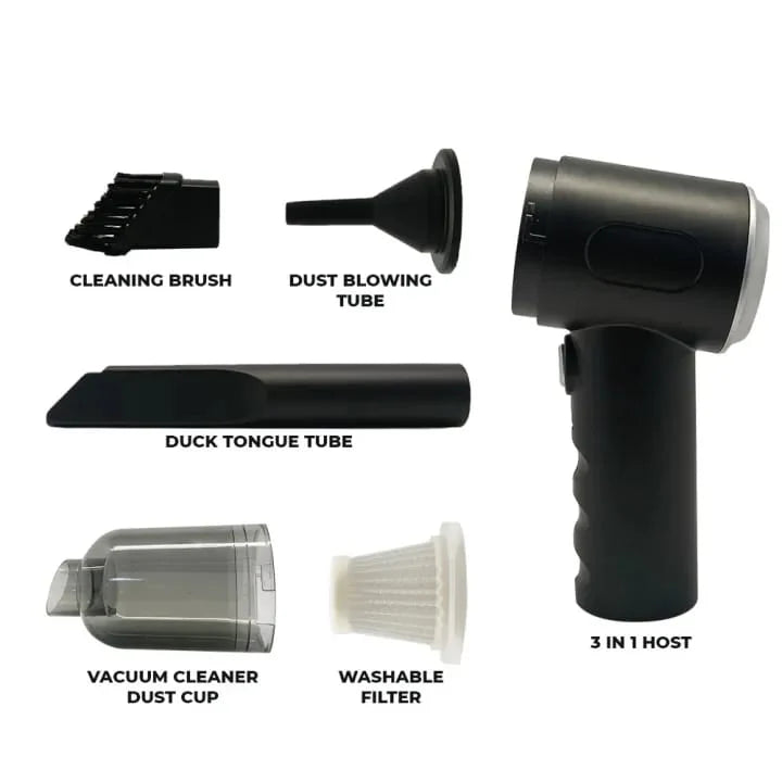 2-in-1 Portable Mini Vacuum Cleaner – Powerful Suction for Home & Car Cleaning