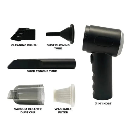 2-in-1 Portable Mini Vacuum Cleaner – Powerful Suction for Home & Car Cleaning